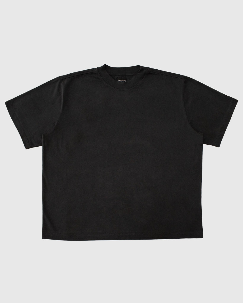 Oversized cropped t-shirt by Braddyll in black 200 GSM cotton